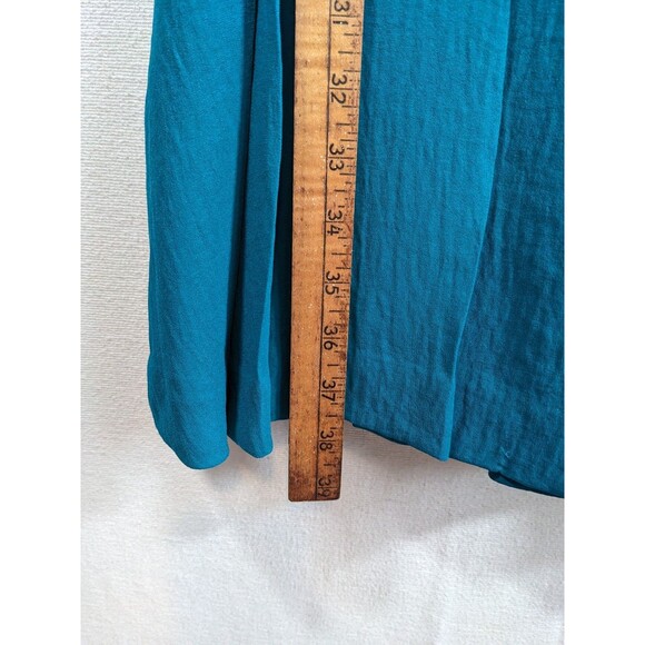 J Crew Dress Womens 4 Teal Chiffon Classic A Line Sleeveless Midi - Picture 11 of 11